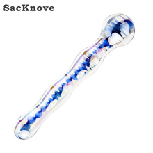 SacKnove YT037 Anal Masturbation Sex Toys Skinny Big Handmade Glass Dildo For Woman Couples Gay